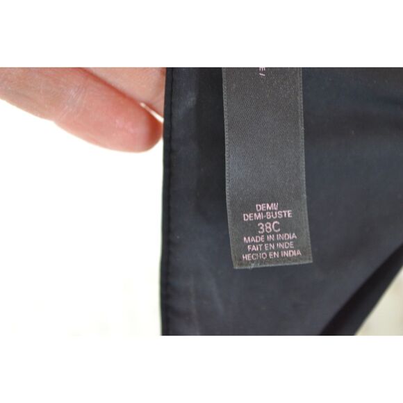 Victoria's Secret Women's 38C Black Demi Underwire Satin Bra - Picture 11 of 12